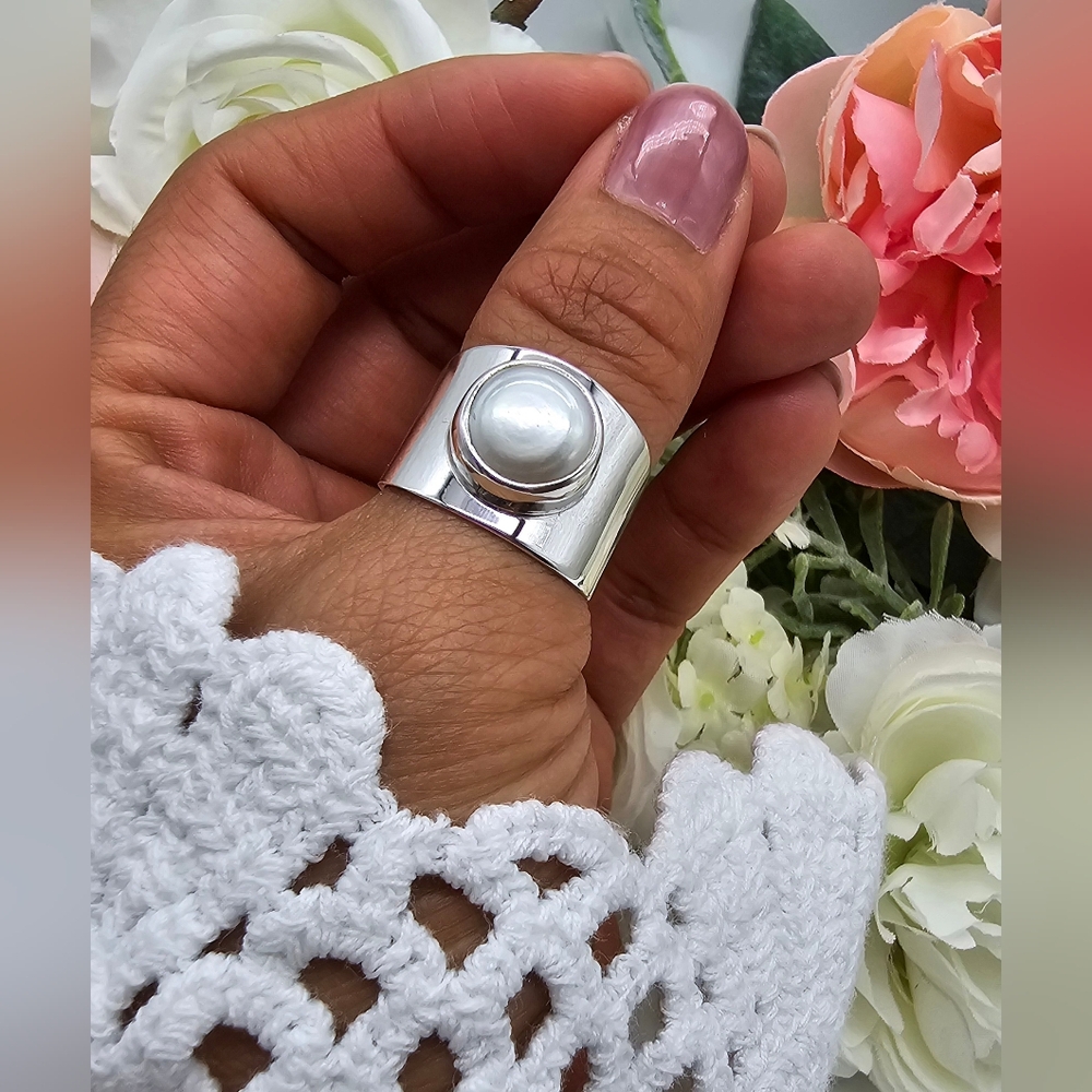 🥰 MODERN PEARL RING - Picture 5 of 10